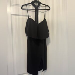 Akira Black off shoulder with neck choker dress